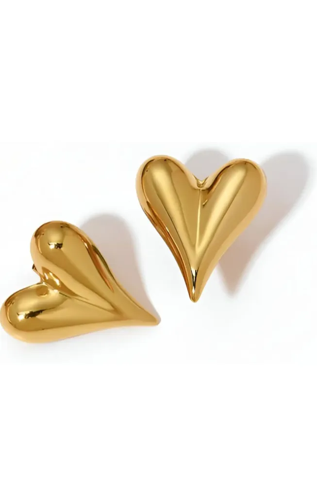 heart stud earring